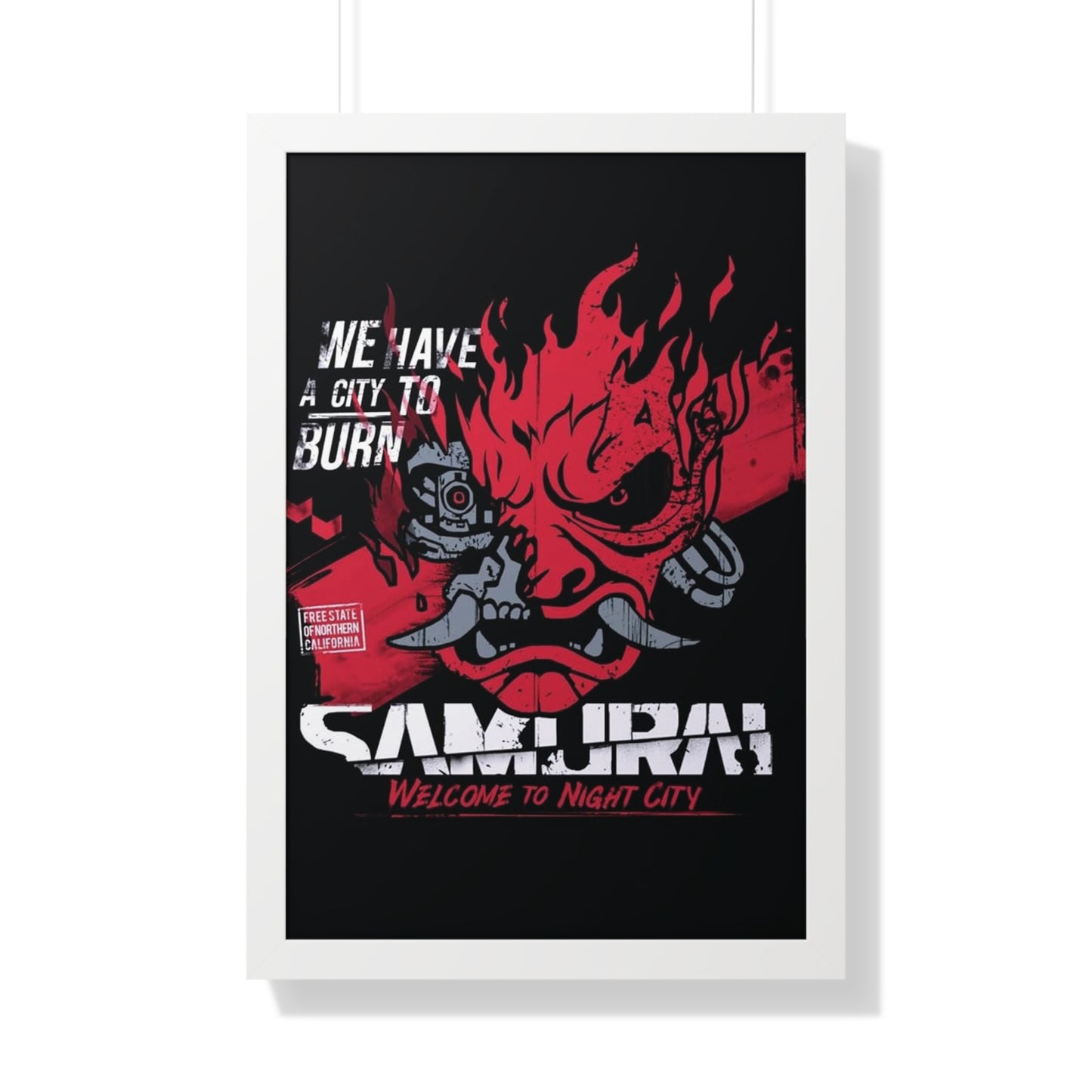 Framed Cyberpunk 2077 Samurai Portrait