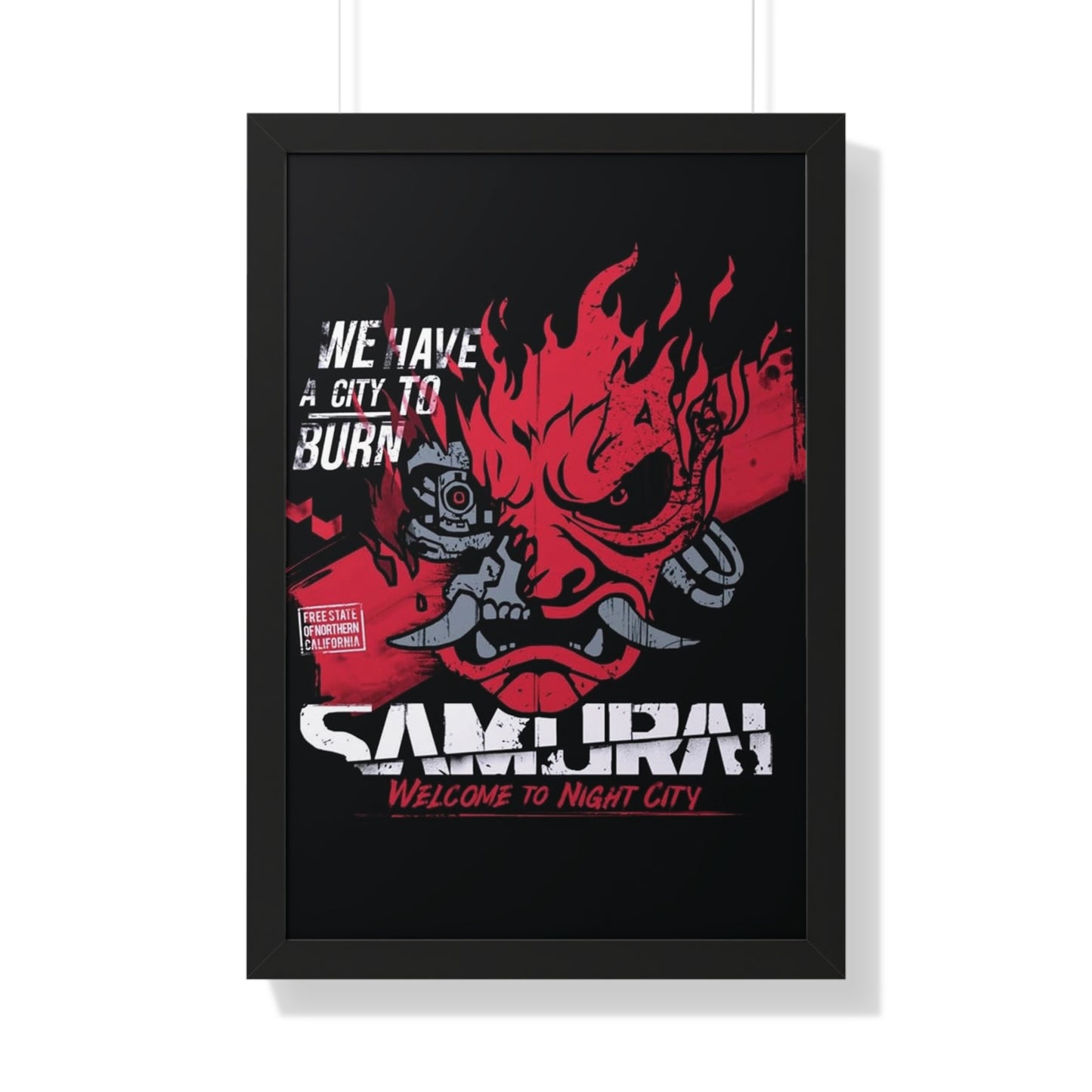 Framed Cyberpunk 2077 Samurai Portrait