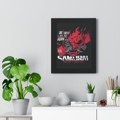 Framed Cyberpunk 2077 Samurai Portrait