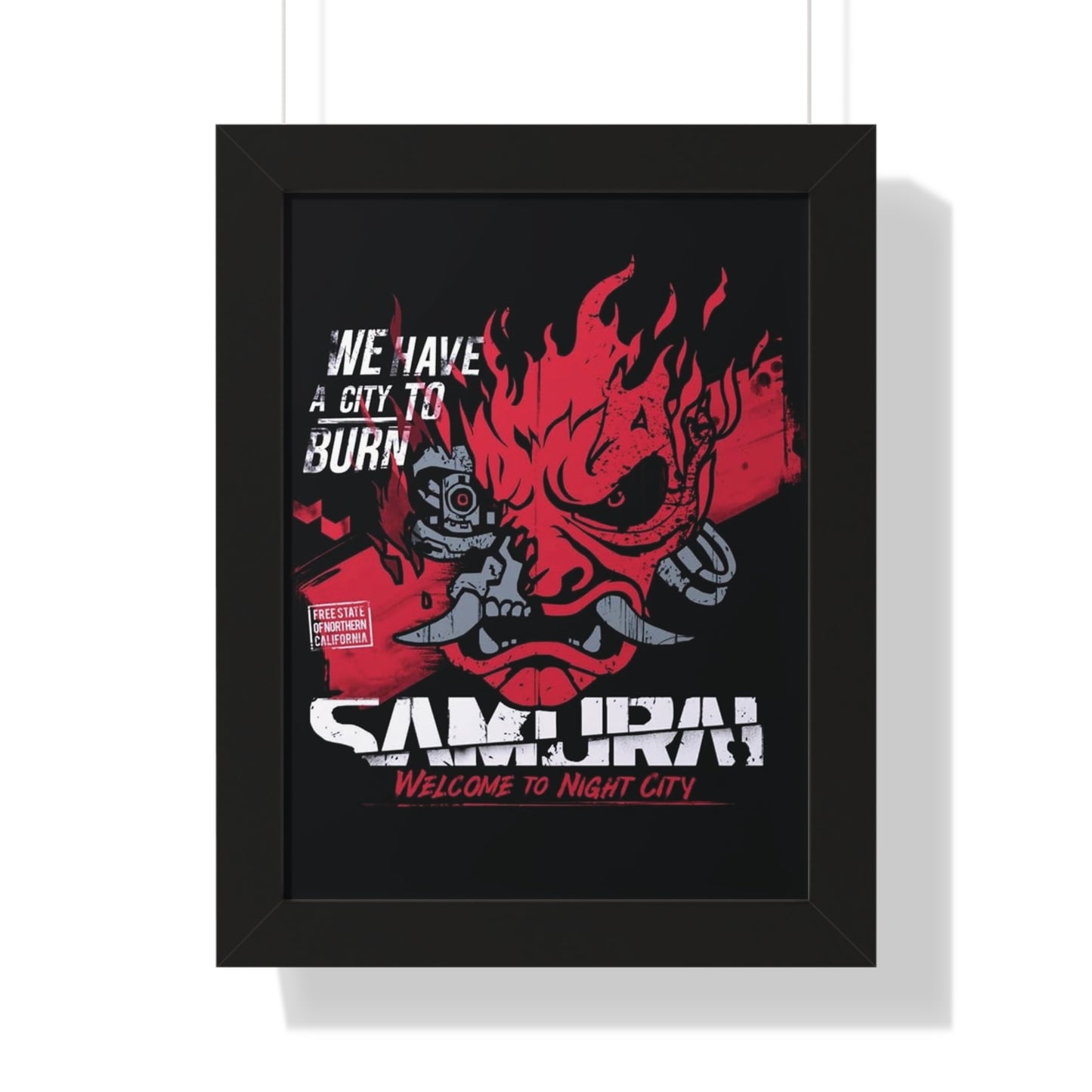 Framed Cyberpunk 2077 Samurai Portrait