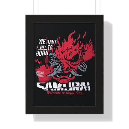 Framed Cyberpunk 2077 Samurai Portrait
