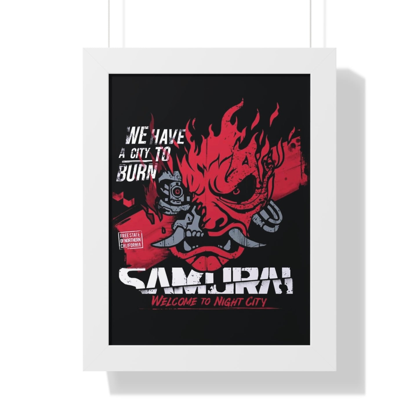 Framed Cyberpunk 2077 Samurai Portrait