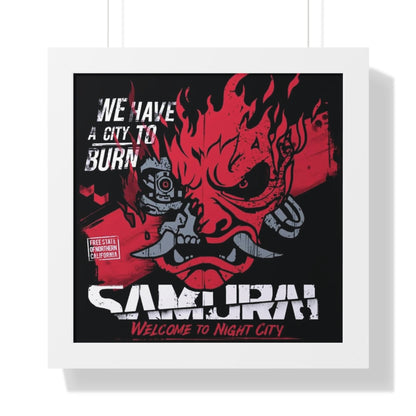 Framed Cyberpunk 2077 Samurai Portrait