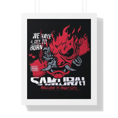Framed Cyberpunk 2077 Samurai Portrait