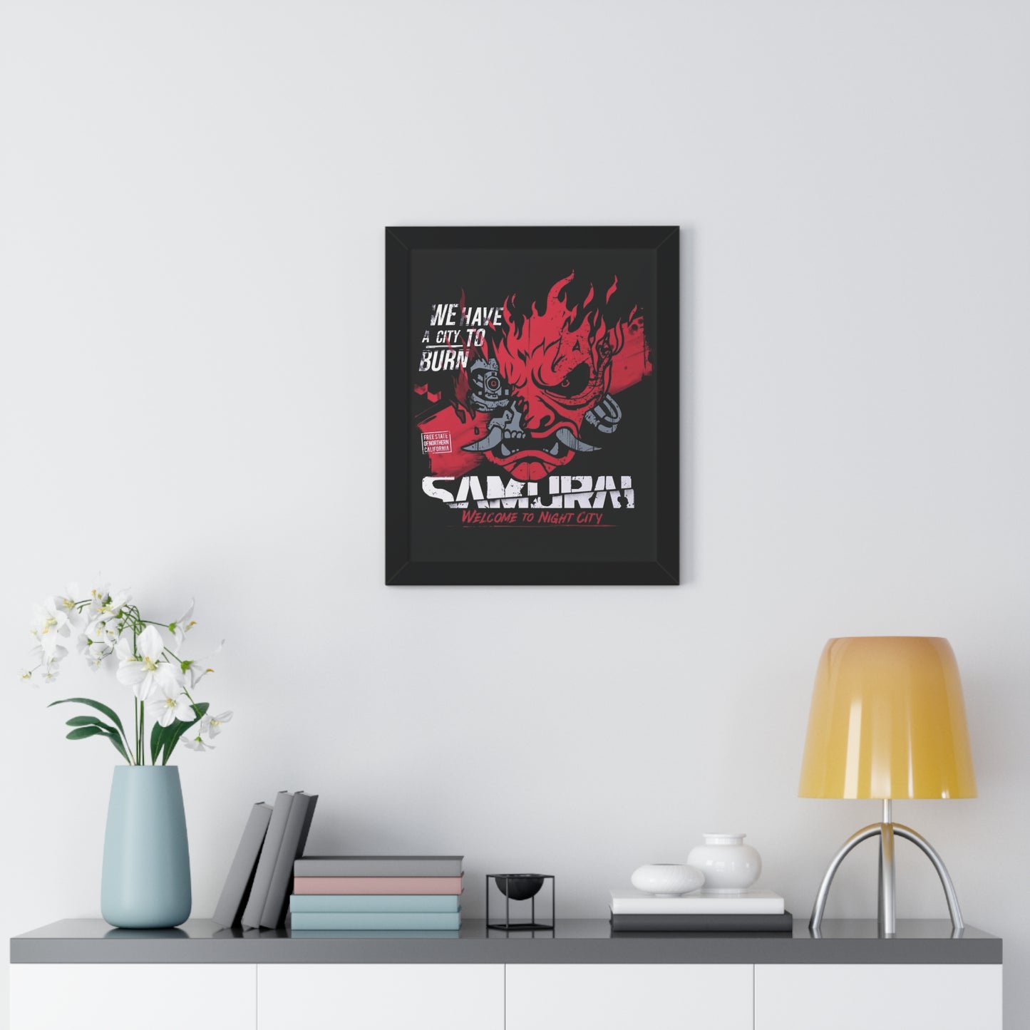 Framed Cyberpunk 2077 Samurai Portrait