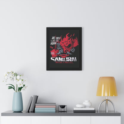 Framed Cyberpunk 2077 Samurai Portrait
